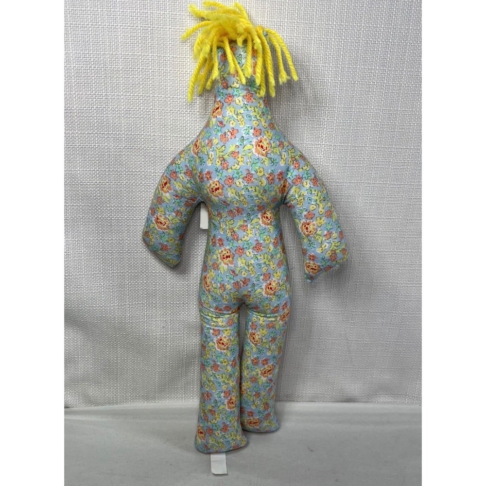 Dammit Doll Stress Relief Plush Floral Blue Yellow Hair LF4542 NWT